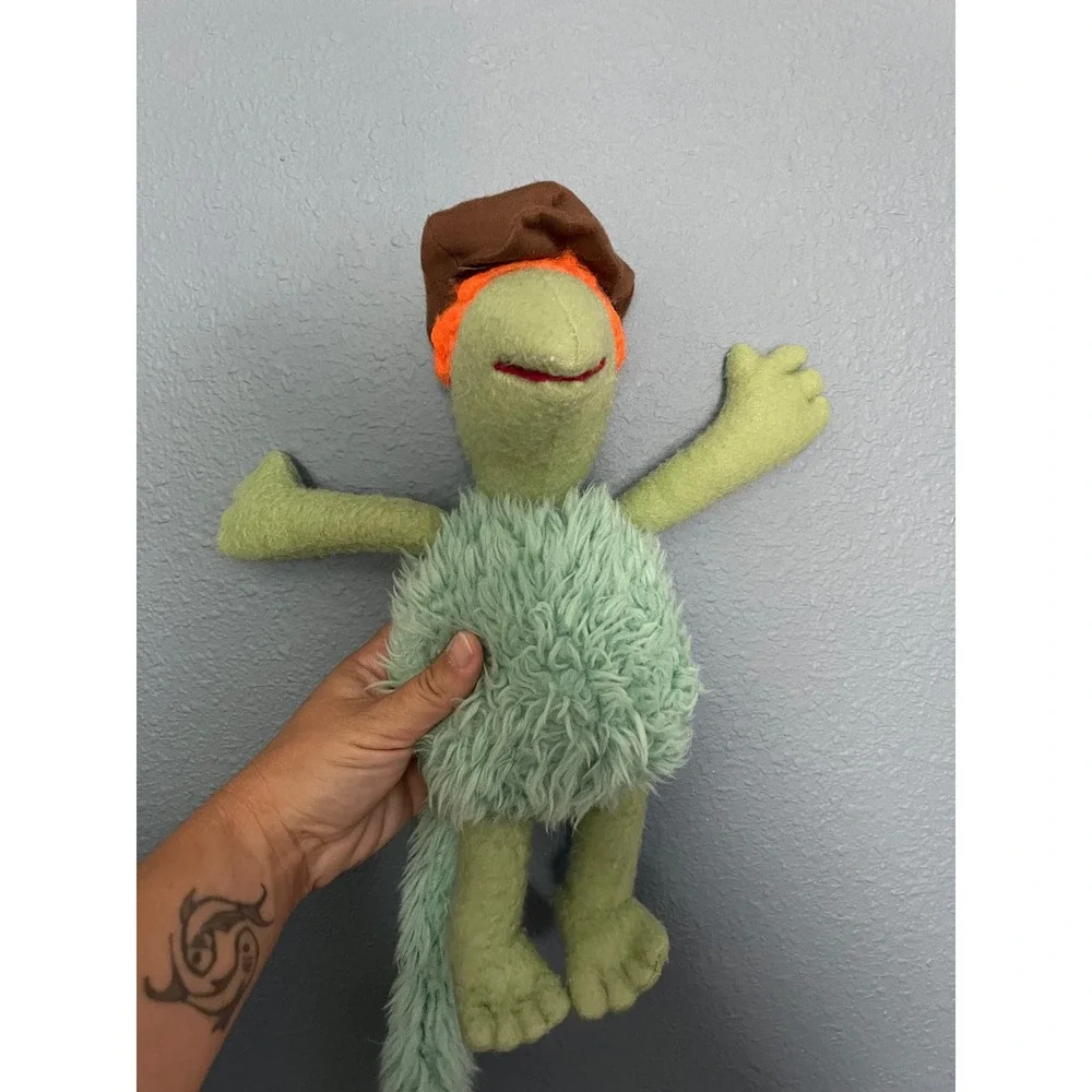 Vintage Jim Henson Muppets Wembley Fraggle Rock Plush Toy Green Shaggy 12 Inch